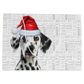Funny Dalmatian Christmas Dog Holiday Groot Cadeauzakje (Achterkant)