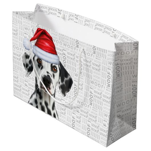 Funny Dalmatian Christmas Dog Holiday Groot Cadeauzakje (Achterkant Gekanteld)