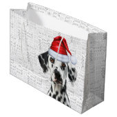 Funny Dalmatian Christmas Dog Holiday Groot Cadeauzakje (Voorkant Gekanteld)