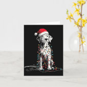 Funny Dalmatian Christmas Graphics Dog Lights Love Kaart (Gele Bloem)