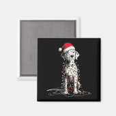 Funny Dalmatian Christmas Graphics Dog Lights Love Magneet (Voorkant / Achterkant)