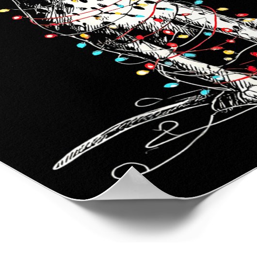 Funny Dalmatian Christmas Graphics Dog Lights Love Poster (Hoek)