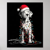 Funny Dalmatian Christmas Graphics Dog Lights Love Poster (Voorkant)