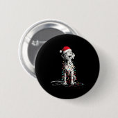 Funny Dalmatian Christmas Graphics Dog Lights Love Ronde Button 5,7 Cm (Voorkant /achterkant)