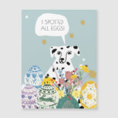 Funny Dalmatian Dog Abstracte eieren Happy Pasen (Voorkant)