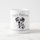 Funny Dalmatian Dog Business Grote Koffiekop (Voorkant)
