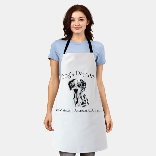 Funny Dalmatian Dog Business Schort (Gedragen)