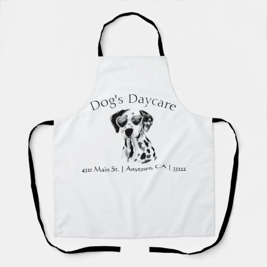 Funny Dalmatian Dog Business Schort (Voorkant)