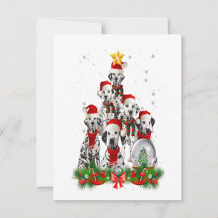 Funny Dalmatian Dog-kerstboom - cadeau Kaart