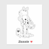 Funny Dalmatian Dog Sticker (Vel)