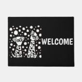 Funny Dalmatian Dogs and Spots Abstract Deurmat (Voorkant)