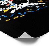 Funny Dalmatian Dreidel Menorah Hanukkah Kids Wome Poster (Hoek)
