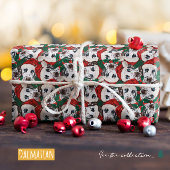 Funny Dalmatian Kerstpattern Cadeaupapier