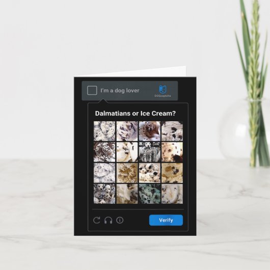 Funny Dalmatian Or Ice Cream Meme Dog Mom Dog Dad Kaart (Voorkant)