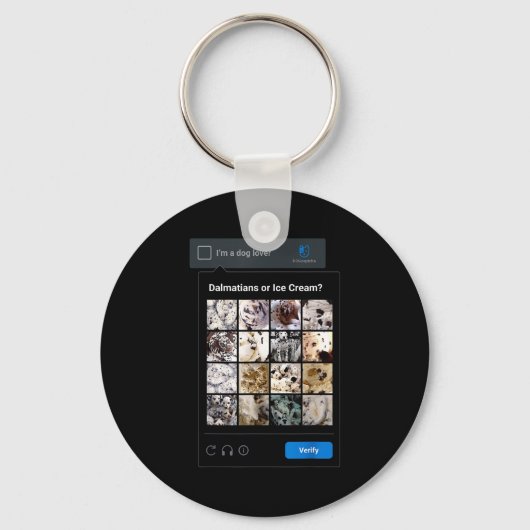 Funny Dalmatian Or Ice Cream Meme Dog Mom Dog Dad Sleutelhanger (Voorkant)