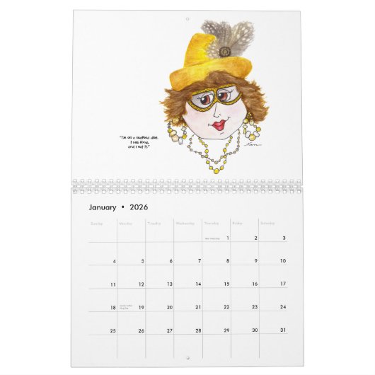 Funny Dames Calendar Kalender (Jan 2026)