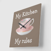 Funny Dames Kitchen wandklok (Hoek)