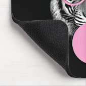 Funny Dames Tijger Bril & Roze Bubble Gum Anim Muismat (Hoek)