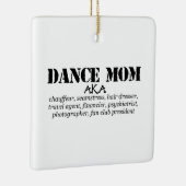 Funny Dance mama AKA Chauffeur vierkant Keramisch Ornament (Rechts)