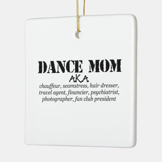 Funny Dance mama AKA Chauffeur vierkant Keramisch Ornament (Links)