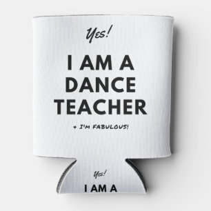 Funny Dance Teacher Black and White Cute Blikjeskoeler