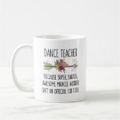 Funny Dance Teacher Coach Gift Idee Koffiemok (Links)