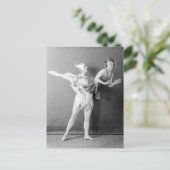 Funny  Dancer Duo Flying Vaudeville Briefkaart (Staand voorkant)