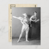 Funny  Dancer Duo Flying Vaudeville Briefkaart (Voorkant / Achterkant)
