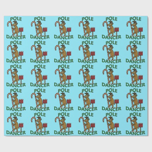 Funny Dancer Kerstreindeer Pun Cadeaupapier (Vlak)