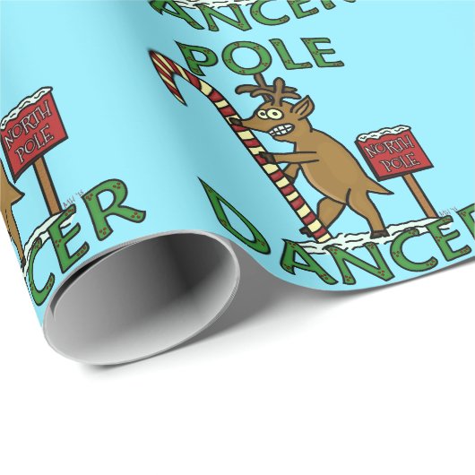 Funny Dancer Kerstreindeer Pun Cadeaupapier (Rol Hoek)