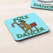 Funny Dancer Kerstreindeer Pun Drankjes Onderzetter (Linkerzijde)