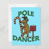 Funny Dancer Kerstreindeer Pun Feestdagenkaart (Voorkant / Achterkant)