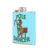 Funny Dancer Kerstreindeer Pun Heupfles (Links)