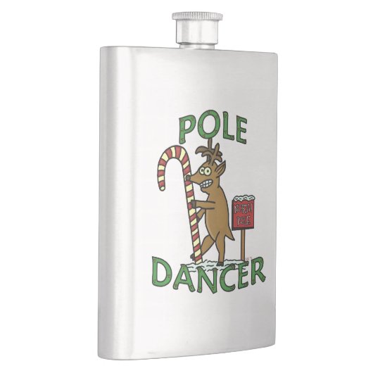 Funny Dancer Kerstreindeer Pun Heupfles (Rechts)