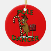 Funny Dancer Kerstreindeer Pun Keramisch Ornament (Voorkant)
