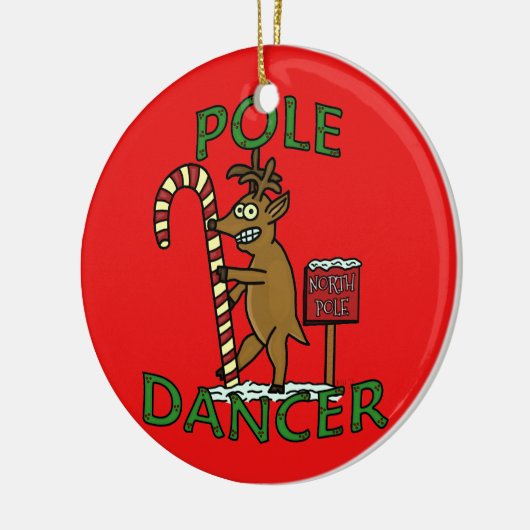 Funny Dancer Kerstreindeer Pun Keramisch Ornament (Links)