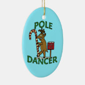 Funny Dancer Kerstreindeer Pun Keramisch Ornament (Rechts)