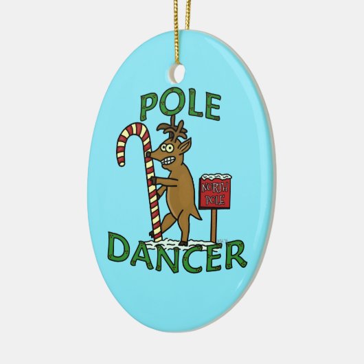 Funny Dancer Kerstreindeer Pun Keramisch Ornament (Links)
