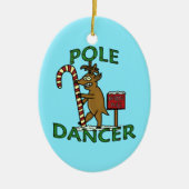 Funny Dancer Kerstreindeer Pun Keramisch Ornament (Voorkant)