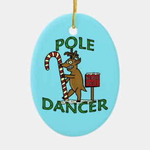 Funny Dancer Kerstreindeer Pun Keramisch Ornament