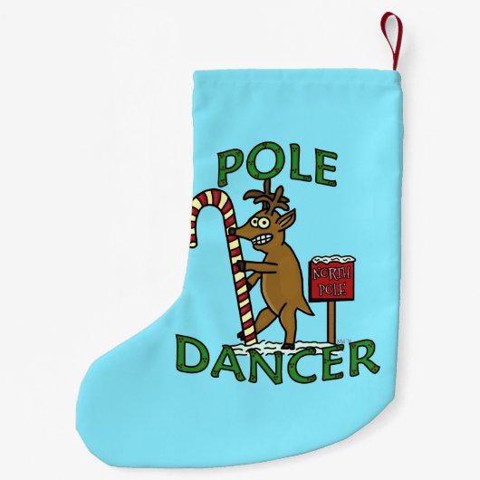 Funny Dancer Kerstreindeer Pun Kleine Kerstsok (Achterkant)