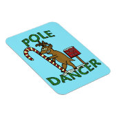 Funny Dancer Kerstreindeer Pun Magneet (Rechterzijde)