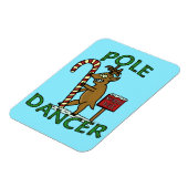 Funny Dancer Kerstreindeer Pun Magneet (Linkerzijde)