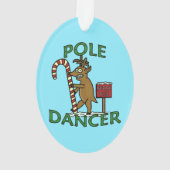 Funny Dancer Kerstreindeer Pun Ornament (achterkant)