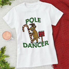 Funny Dancer Kerstreindeer Pun T-shirt