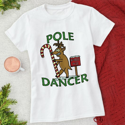 Funny Dancer Kerstreindeer Pun T-shirt