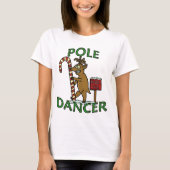 Funny Dancer Kerstreindeer Pun T-shirt (Voorkant)