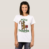 Funny Dancer Kerstreindeer Pun T-shirt (Voorkant volledig)