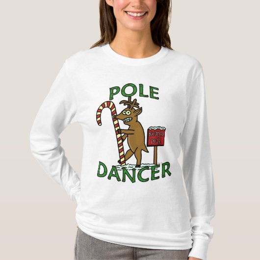 Funny Dancer Kerstreindeer Pun T-shirt (Voorkant)