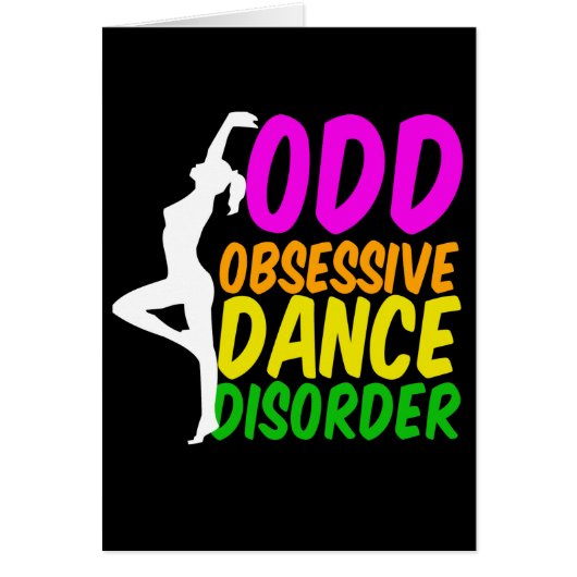 Funny Dancer Obsessief Dance Disorder Card (Voorkant)